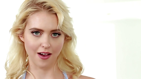 Interracial threesome with a blonde and a black babe