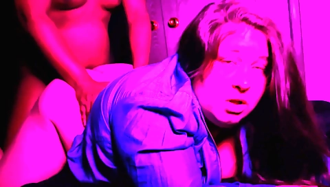 Brunette with a big ass fucks in a interracial porn movie