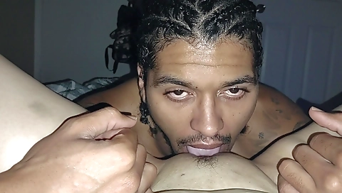 Stunning brunette gets a blowjob before she gets fucked on a couch