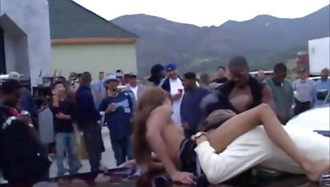 Ebony beauty gets banged in her pussy in this scene