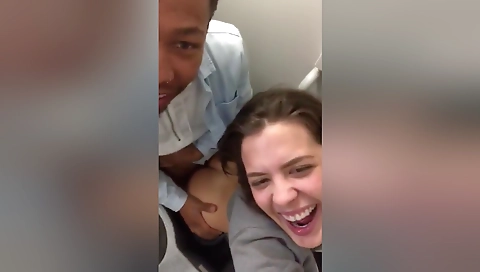 Brunette in a bikini gets fucked by her partner in the toilet