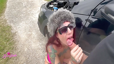 Zara Snake In Meu Carro Quebrou Dei A Buceta Para O Mecanico 9 Min