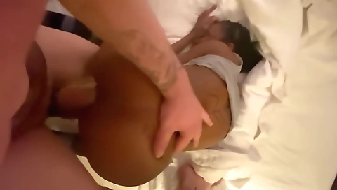 Busty black girl gets fucked by her older stepbrother