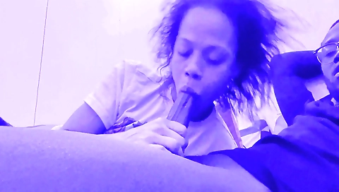 Amateur brunette with a big ass gets her big dick rimmed