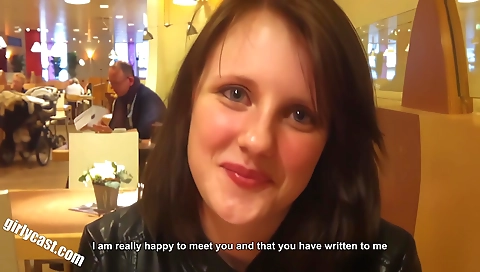 Interracial teen casting with a sweet babe Jennin first