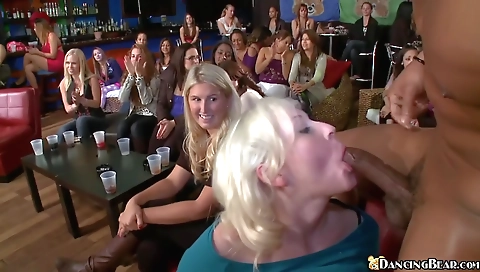 Busty ebony chick fucked from behind in a wild sex scene