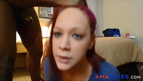 Redhead milf is getting fucked by a big black cock