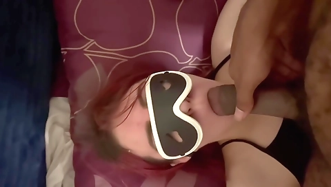 Brunette teen stepsister with small tits gets licked and teased