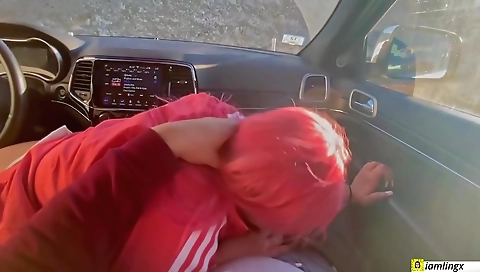 Asian bitch gets a huge dick in her mouth and pussy