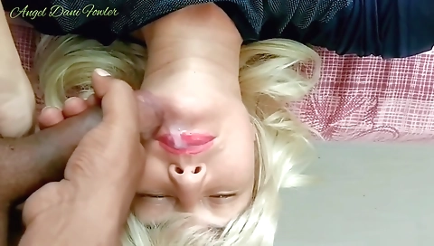 A horny blonde milf is getting fucked hard by a dude