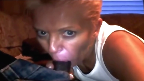 Hot amateur interracial blonde fucks a big black dick