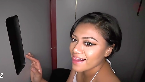 Amateur porn video of brunette fucking a large cock