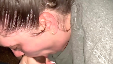 Brunette with hairy pussy gets fucked by a black dick