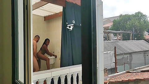 Amateur interracial movie featuring a hot brunette