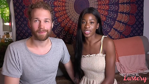 Ebony woman is on the internet cumping on her black boyfriend
